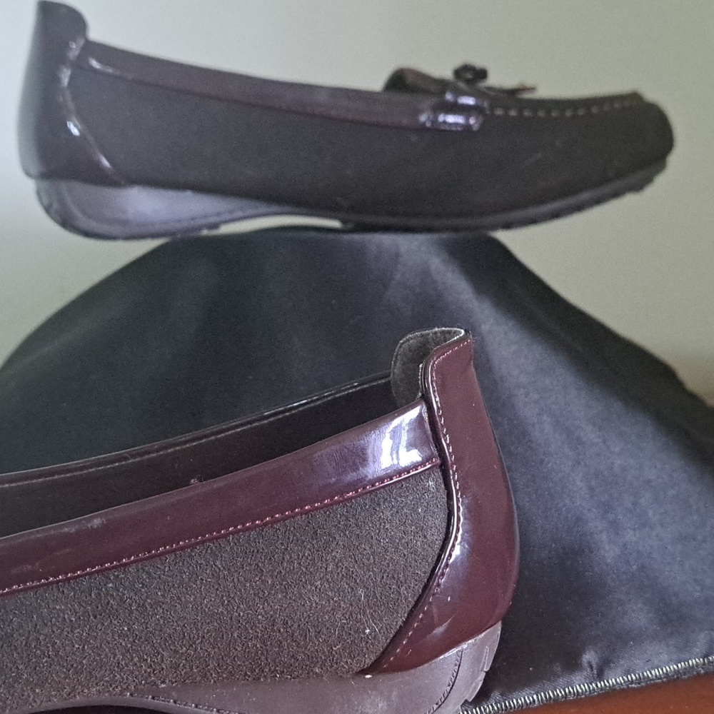 AVON Cushion walk NBW brown/ Shiny Slip in Woman loafer size 9 - Picture 6 of 11